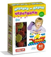 Дет. Дет. мозайка-пазлы «Черепашки» (80 штук), Стеллар