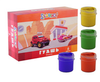 Гуашь "HAPPY CARS" 6 цв.