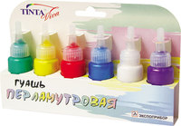 Гуашь "TINTA VIVA" перламутровая 6 цв. с дозатором