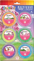 Шариковый пластелин "PRINCESS" 6 неоновых цв. с блестками