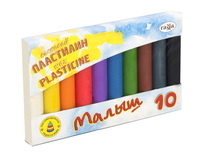 Пластилин восковой "Малыш" 10 цв.