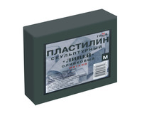 Пластилин скульптурный "Лицей" мягкий оливковый 500 гр.