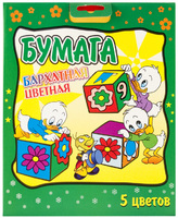 Набор детскийцветной бархатной бумаги А5 5л.