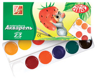 Медовая акварель ZOO (МИНИ) 12 цв. без кисти