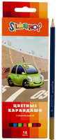 Карандаши HAPPY CARS 18 цв.