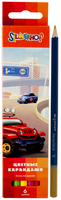 Карандаши HAPPY CARS 6 цв.