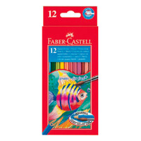 Карандаши акварельные COLOUR PENCILS с кистью 12 цв.