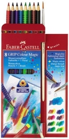 Карандаши акварельные GRIP COLOUR MAGIC 4цв. с кистью