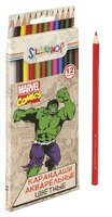 Карандаши акварельные MARVEL COMICS 12 цв.