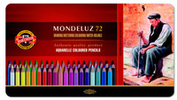 Карандаши акварельные MONDELUZ 72 цв. в металлической коробке