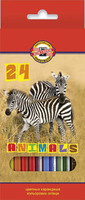Карандаши ЖИВОТНЫЕ 24 цв.