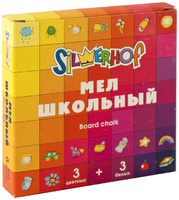 Мел EMOTIONS 3 белых и 3 цветных мелка