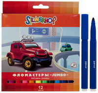 Фломастеры "HAPPY CARS" 12 цв.