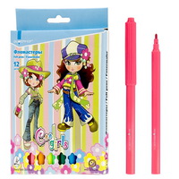 Фломастеры COOL GIRLS 12 цв.