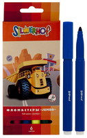 Фломастеры HAPPY CARS Jumbo 6 цв.