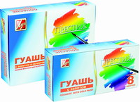Гуашь "Престиж" с золотом 8 цв.