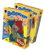 Витражная фреска "Кошка с клубком"