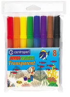 Фломастеры TRANSPARENT JUMBO 8 цв.