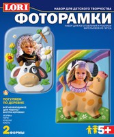 Набор детский для изготовления фоторамки из гипса "Погуляем по деревне"