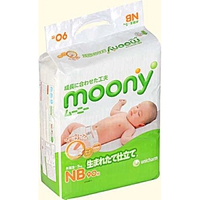 Детские подгузники  Moony  для новорожденных (до 5 кг) 90 шт
