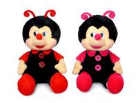 Игрушка мягкая Божья коровка с пуговицами (муз.) 20 см