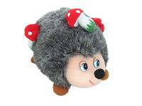 Игрушка мягкая Ёжик с грибами (муз.) 18 см