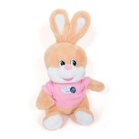 Игрушка мягкая Зайчик Баффи в маечке большой (муз.)