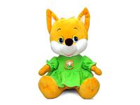 Игрушка мягкая Лисичка в платье мал. (муз.) 18 см