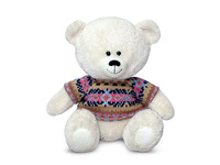 Игрушка мягкая Медвежонок в свитере с орнаментом (муз.) 21 см
