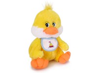 Игрушка мягкая Утёнок в слюнявчике (муз.) 19 см