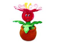 Игрушка мягкая Цветок с резными лепестками (муз.) 18 см