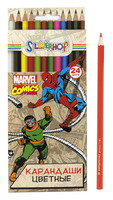 Карандаши цветные "Marvel comics", легкозатачиваемые (24 цв.)