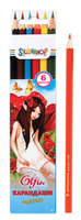 Карандаши цветные "Elfin", легкозатачиваемые (6 цв.)