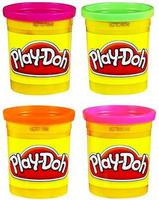 PLAY-DOH Набор детскийпластилина из 4х банок (неон. цв.)