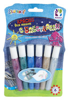 Краска по ткани "Hobby" (6 цв., с блестками)