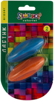 Ластик "COLORFUL" из синтетич. каучука (2 штук, цв.ассорти, удлиненной формы)