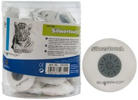 Ластик из синтетич. каучука  "Silwertouch" (круглый, с пластиковой вставкой, в дисплее)