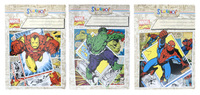 Обложка универсальная для учебников "Marvel comics" (230х420 мм, 130 мк, круглая, 3 штук)