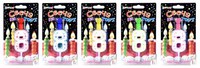 Свеча для торта  "Hobby" в виде цифры "8" (цвет ассорти)