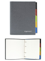 Тетрадь на кольцах "Denim", цвет графит (160 л., кл., А5)