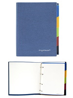 Тетрадь на кольцах "Denim", синий цвет (160 л., кл., А5)