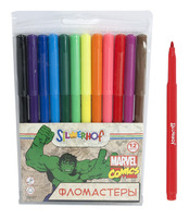 Фломастеры "Marvel comics" (12 цв., в ПВХ упаковке)