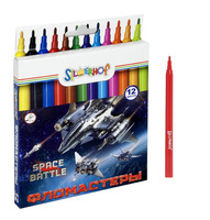 Фломастеры "Space battle" (12 цв.)