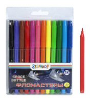 Фломастеры "Space battle" (12 цв., в ПВХ упаковке)