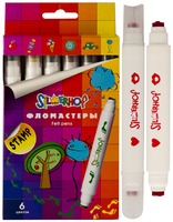 Фломастеры "Emotions" cо штампами (6 цв., двусторонние)