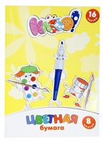 Бумага цветная "Клёво!" (8 цв./16 л., А4, , блок 50 г/м2)