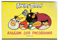 Альбом для рисования  "Angry birds" (20 л., А4,  на скрепке, лак)