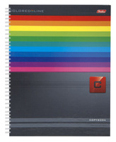 Тетрадь общая "Colored line" (120 л., кл., А5, 4 цв., твердая обложка, на гребне)