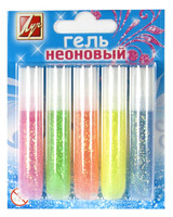 Гель с блестками "Неоновый (5 цв.)