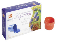 Краска акриловая (12 цв., 20 мл)